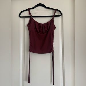 Shein Maroon Side-Drawstring Cami